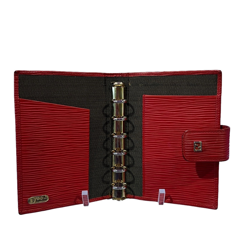 Fendi Red Leather Agenda with COA - has some marks - Picture 10 of 13